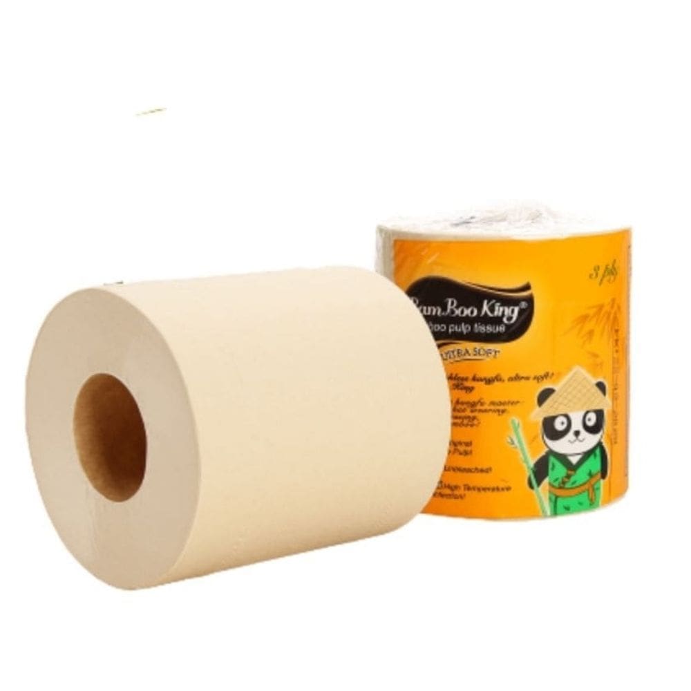 Toilet Tissue Rolls, 3 Ply [Pk 6], Bamboo King 