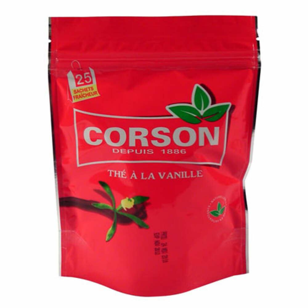 tea bags pouch 50g vanilla [pk 25] corson