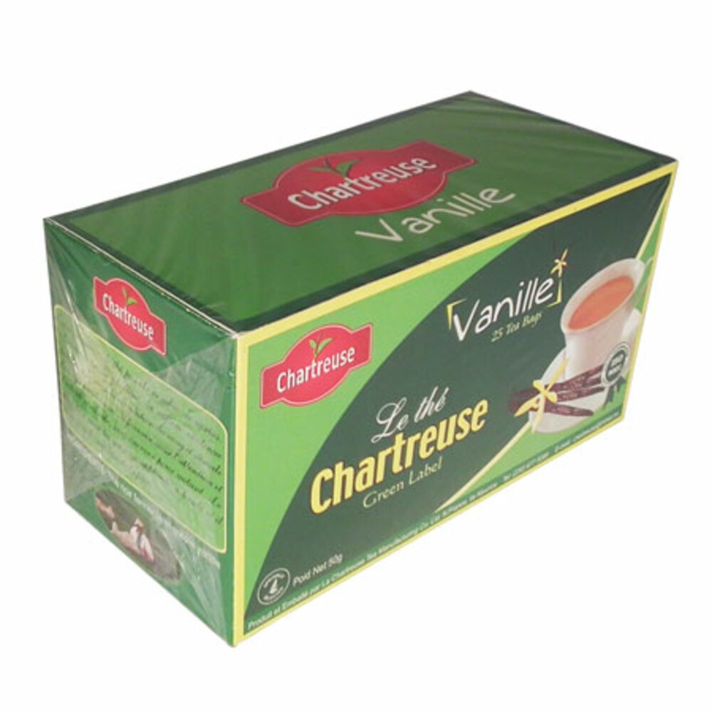 tea bags green label 50g vanilla [pk 25] chartreuse