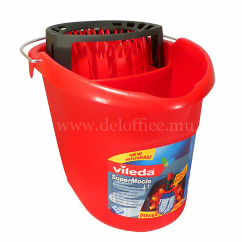 Bucket Plastic Ref FH109, SuperMocio, Bucket with Squeezer Red, Vileda