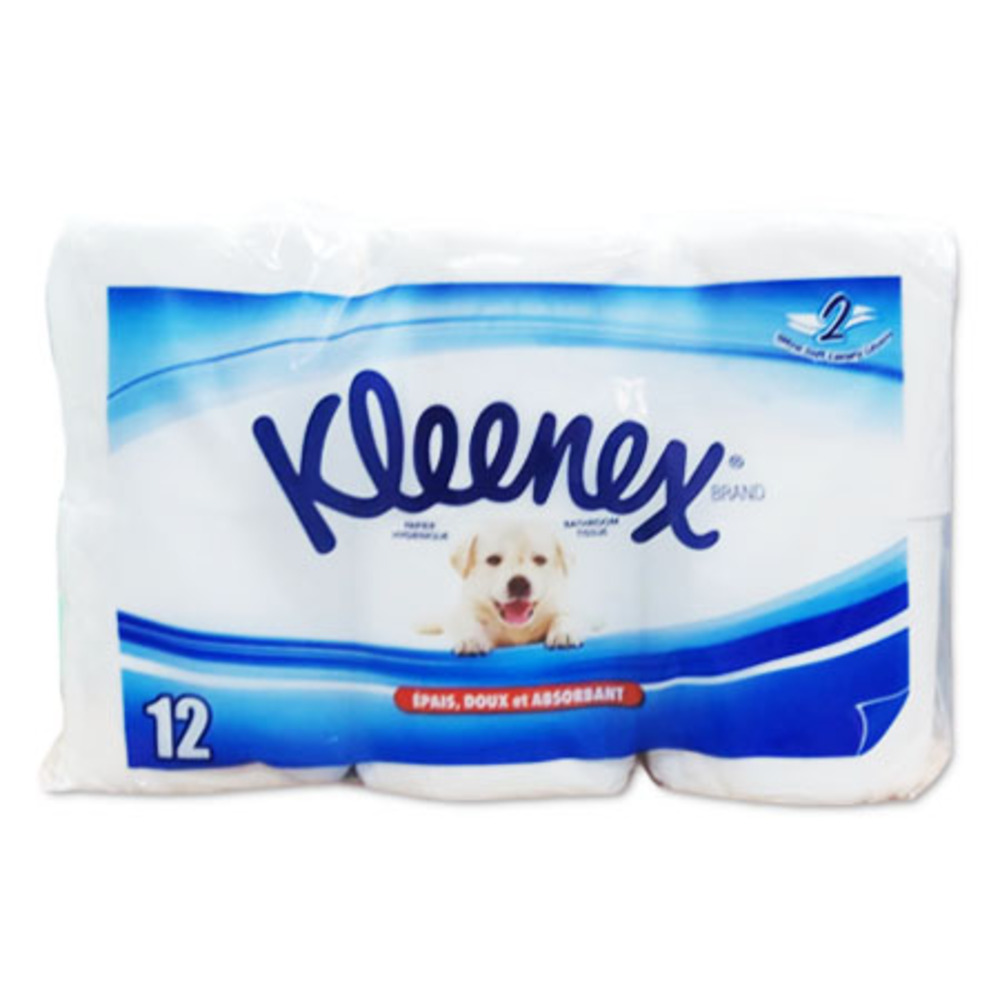 Toilet Tissue Rolls, W100mm, 2 Ply [Pk 12], Kleenex