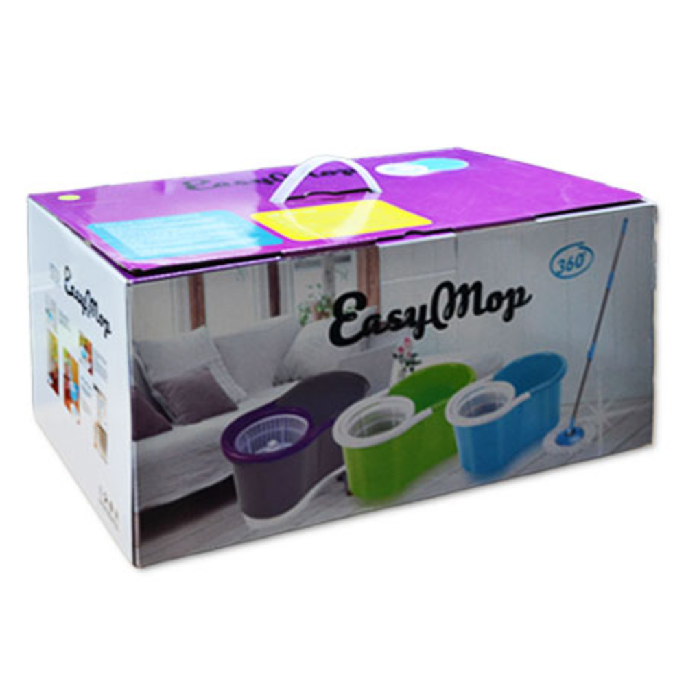 easy spin mop 360 degree bucket + mop - assorted colors mr vif