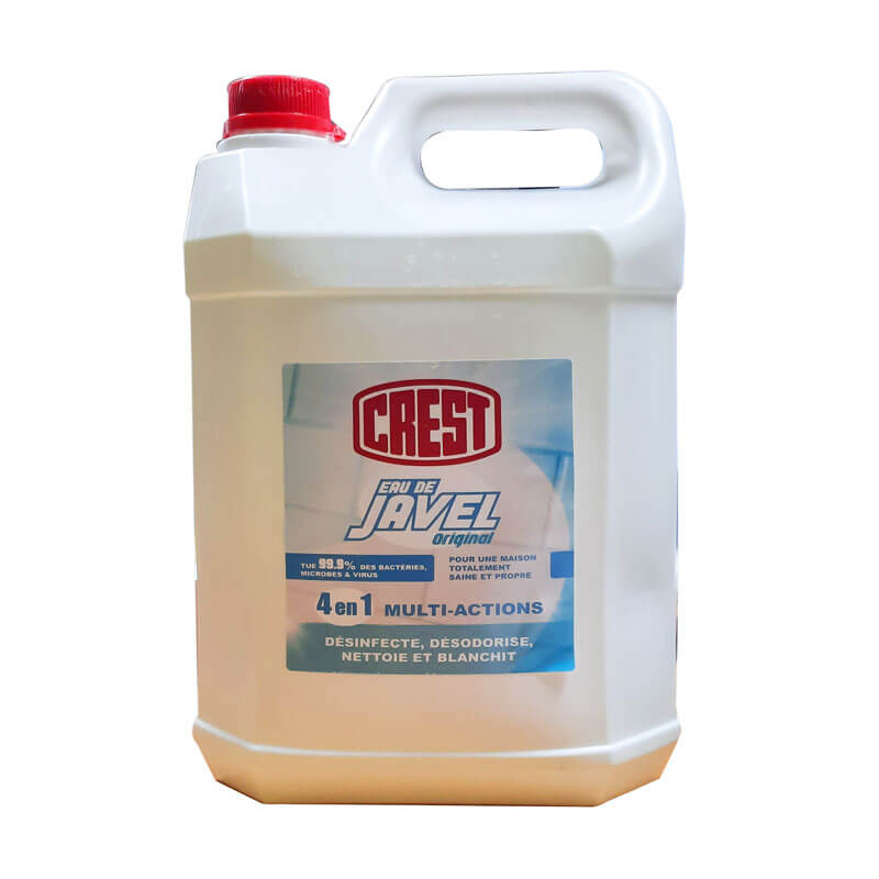 multi-purpose bleach liquid javel 5 litre concentrated crest