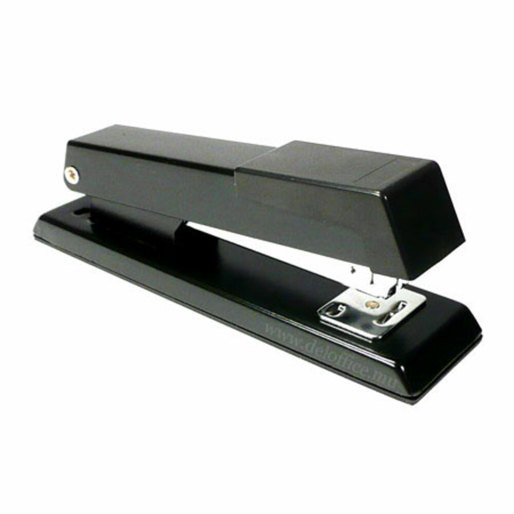 stapler deluxe ref 5320 w39xd148mm metal body with rubber base black kw-trio