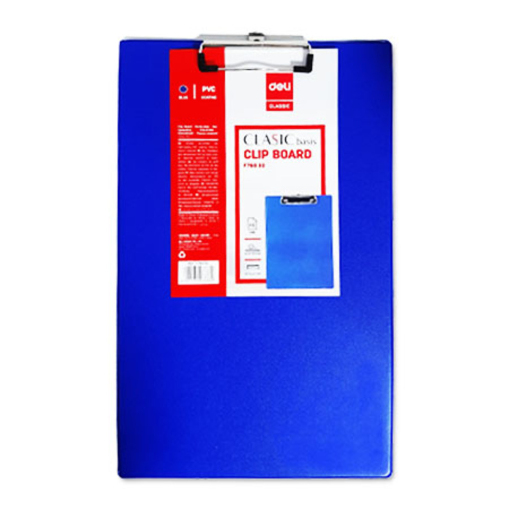 clip board pvc ref f76032  classic : metal clip size fc (blue)  deli