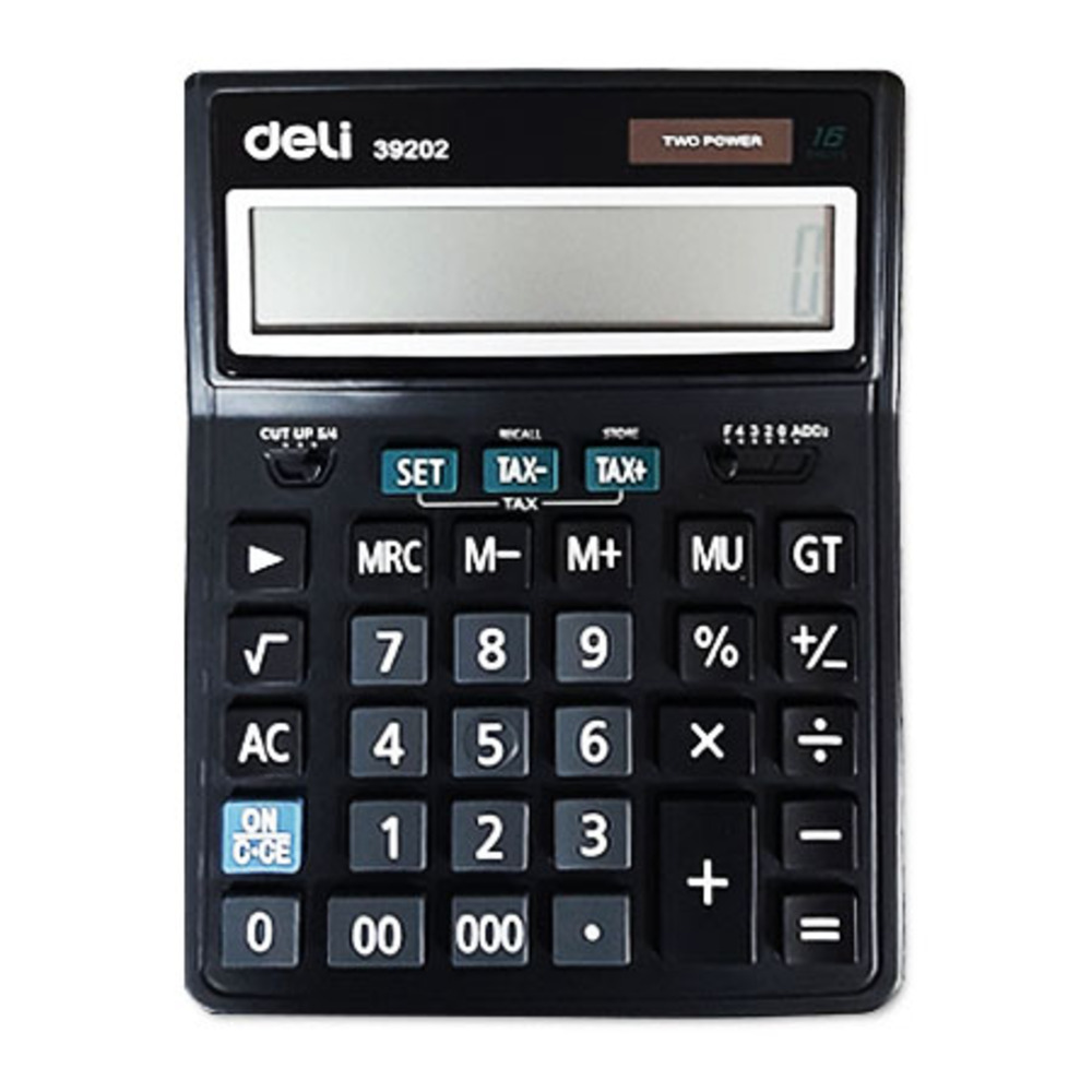 desktop calculator 16 digits ref e39202 w206xd155mm black deli