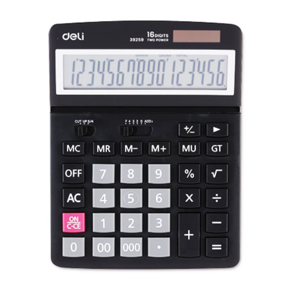 desktop calculator 16 digits ref e39259 w193xd139mm black deli