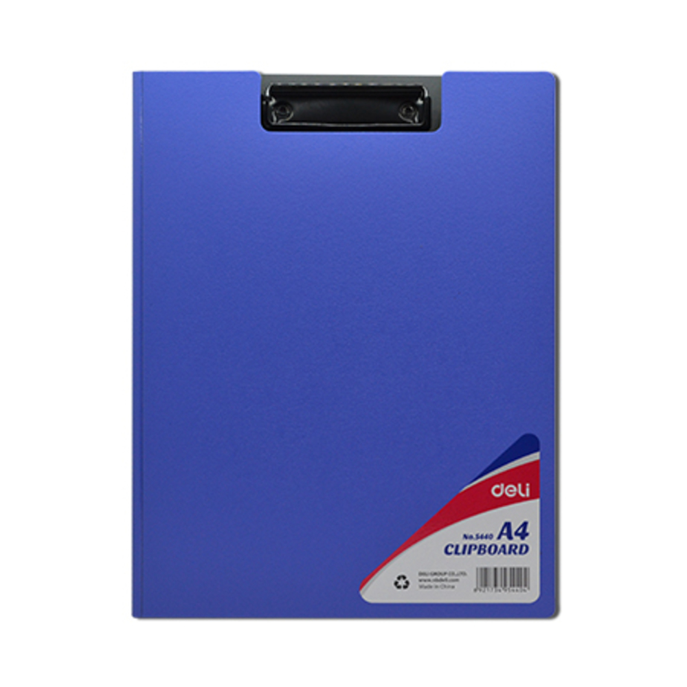 clip board folder plastic coated ref e5440 metal clip a4 colour varies deli