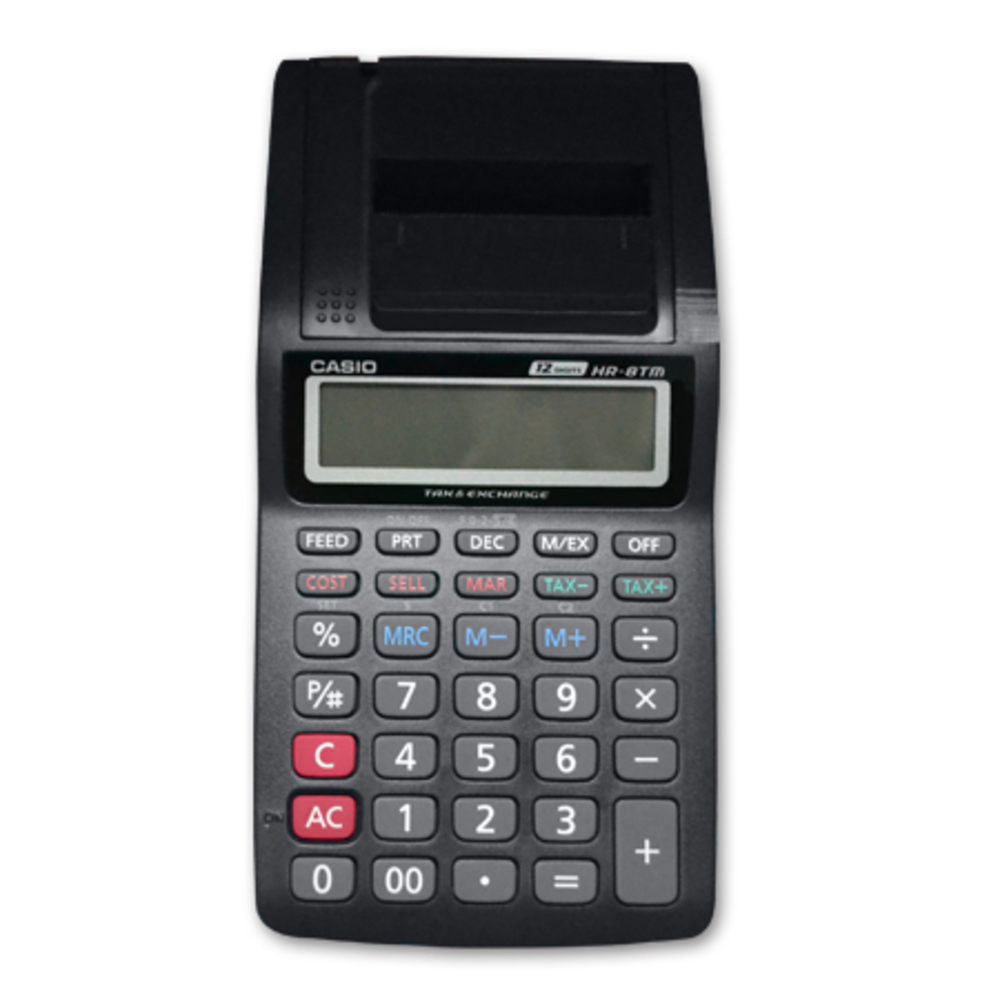 portable printer calculator 8 digits ref hr-8tm w160mm x d210mm  casio