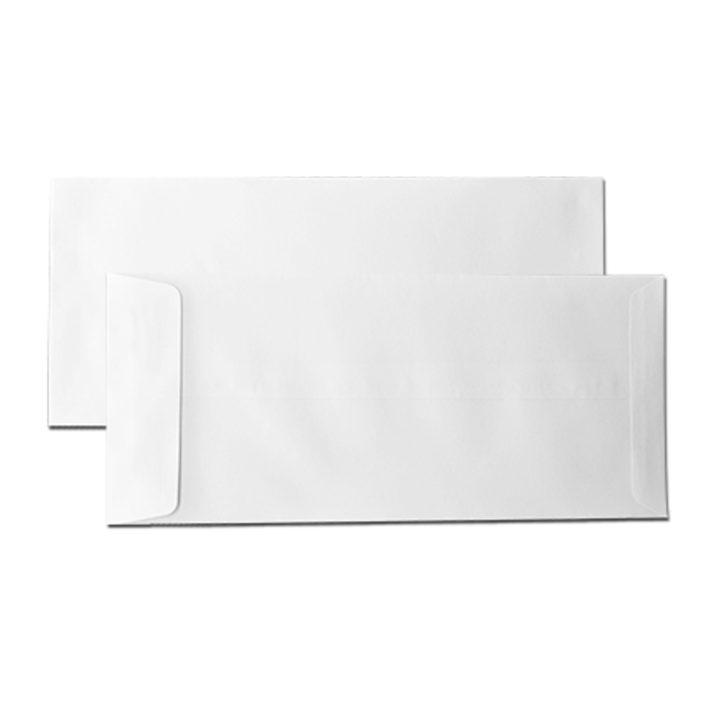 envelope white plain 4&quot; x 9&quot; (w102xd229mm) peel &amp; seal [pk 100] paperline