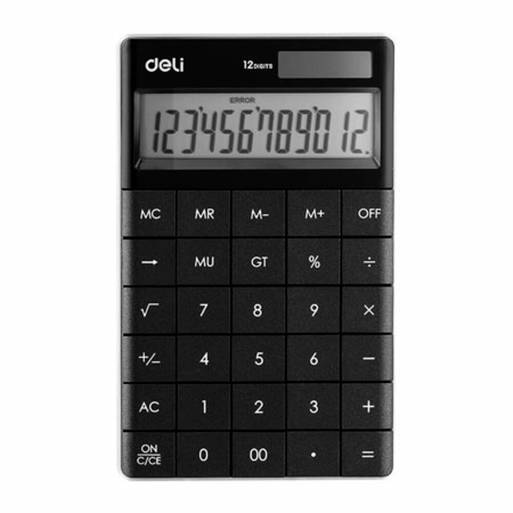 desktop calculator 12 digits ref 1589p w165xd103mm black deli