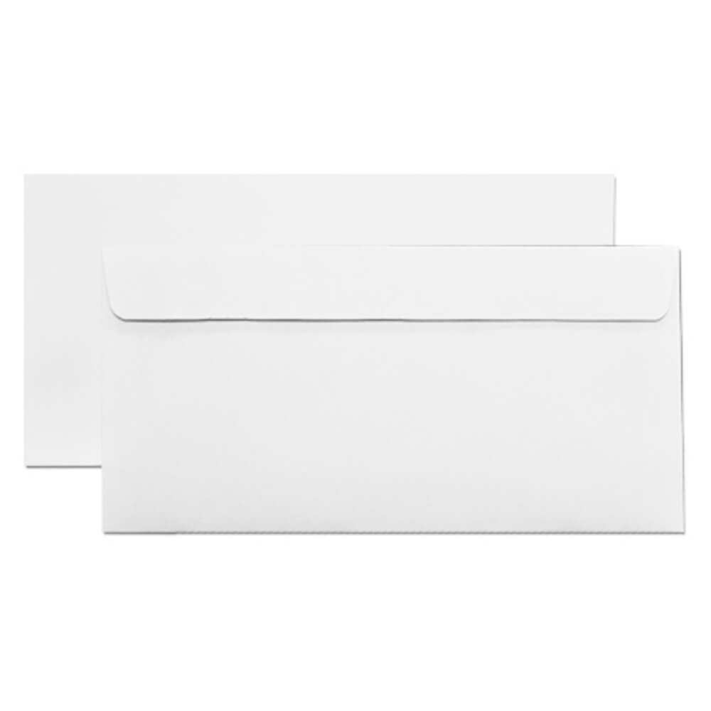 envelope white plain dl w229xd114mm peel &amp;amp;amp; seal [pk 100] daya