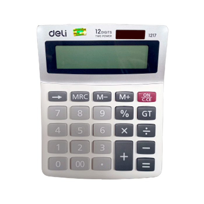 desktop calculator 12 digits red 1217