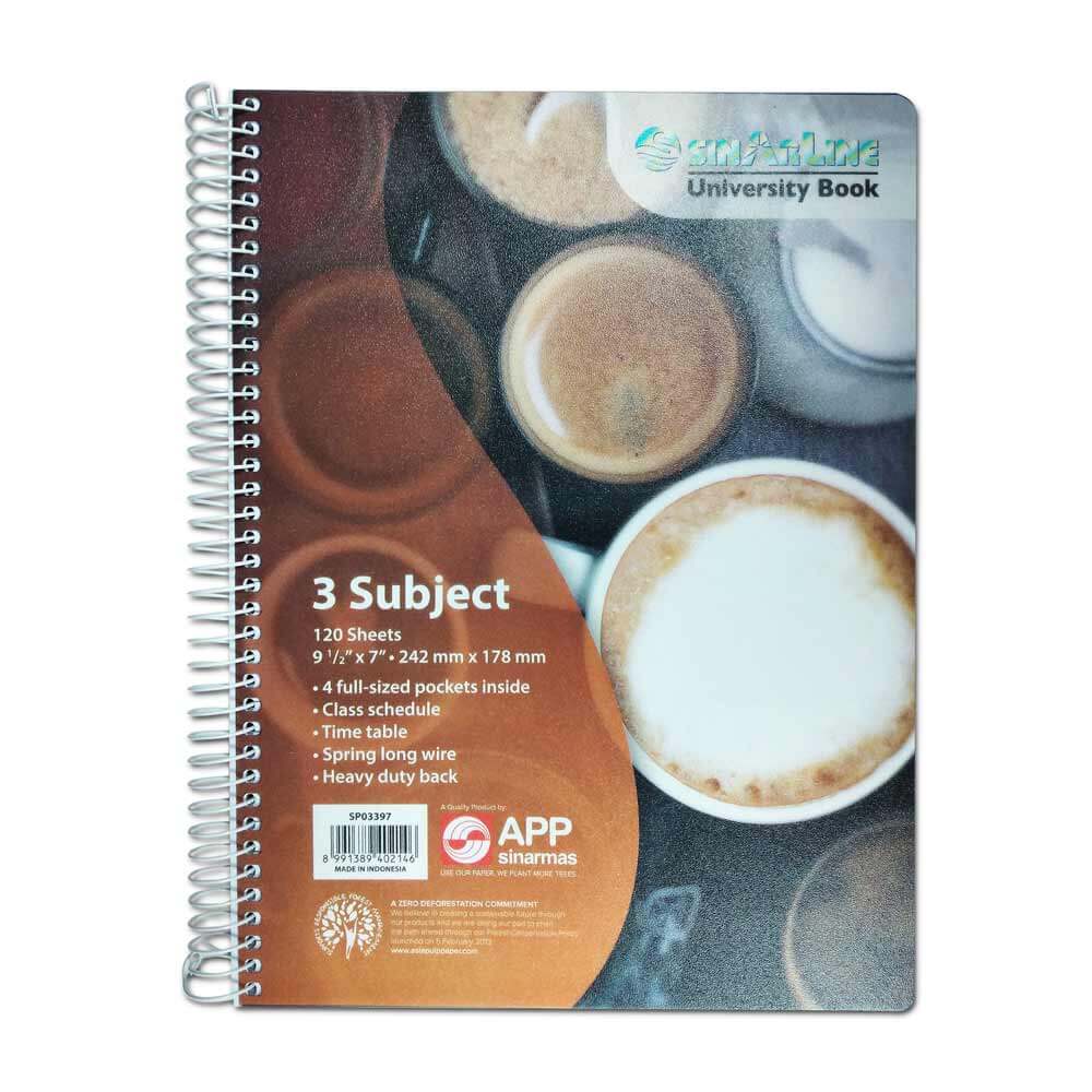 Spiral Note Book Ref SP03397, B5 9.5*7 Inch, [120 Sheets] Cover PVC, Sinarline