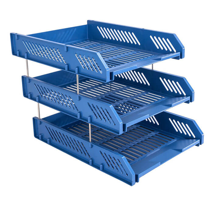 File Tray Plastic Ref 9209, 3 Level Blue, Deli