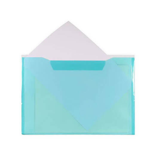 Wallet File Plastic Opaque with Button White and PocketRef 5506 FC - Assorted Colours