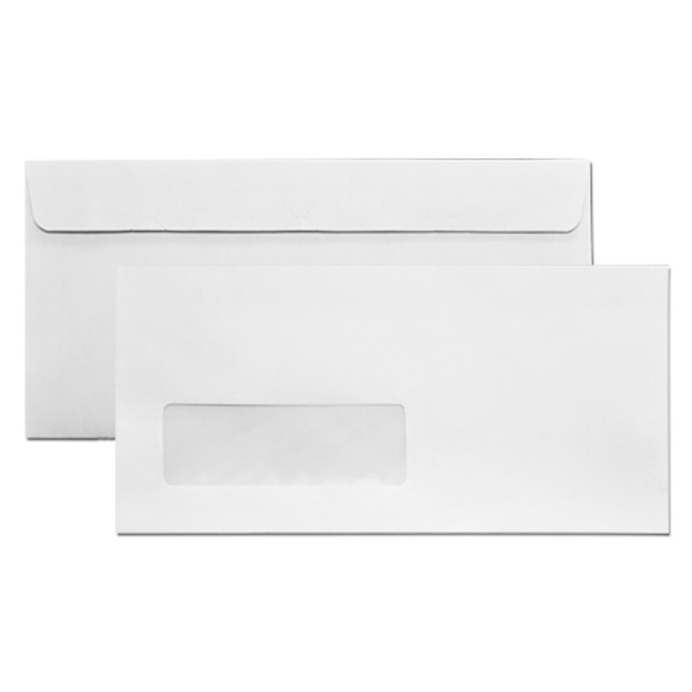 Envelope White Window DL Lion